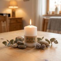 Artikel PURE Nature Safe Candle stompkaars stearine, koolzaadwas 90/60mm wit 1 st