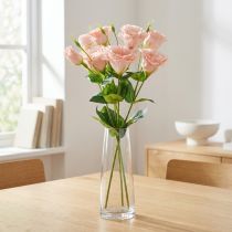 Artikel Kunstbloemen Eustoma Lisianthus roze 52 cm 5 stuks