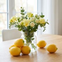 Artikel Kunstmatige citroenen 8 cm decoratie voedseldecoratie dummy set van 6