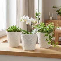 Artikel Plantenbak Keramiek Plantenpot Wit Ø11cm H11cm 3st