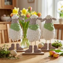 Artikel Paasdecoratie schapen tafeldecoratie Paasdecoratie figuren 37cm 3 st