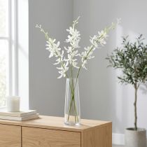 Artikel Orchideeën kunst Oncidium kunstbloemen wit 90cm