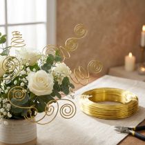 Artikel Hobbydraad goud Ø2mm 60m aluminiumdraad voor decoratie, sieraden, bloemisterij, creatieve projecten