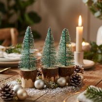Artikel Kerstdecoratie Kerstboom gesneeuwd 10cm 8st