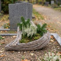 Artikel Plantenhart Rattan Wijnrank Natuurlijk Wit 20cmx24cmx6cm