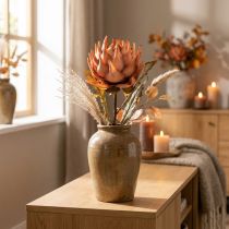 Artikel Artisjok kunstbloem herfst oranje droge look Ø15cm 73cm