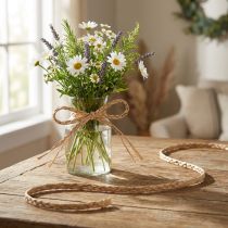 Artikel Strolint decoratief lint gevlochten sieradenlint naturel B2cm L4m
