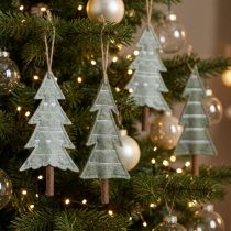 Artikel Kerstboomversiering van vilt, groen, 20 cm, set van 4