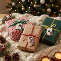 Artikel Kerstlabels cadeaulabels Kerstmis 6cm 6st