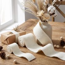 Artikel Viltlint wollen lint wit B7cm/15cm L100/100cm set van 2