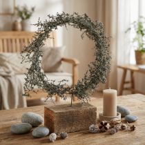 Artikel Decoratieve krans "Rustieke Asperges" op houten voet, natuurlijke tafeldecoratie Ø35cm, handgemaakte decoratie voor het hele jaar door