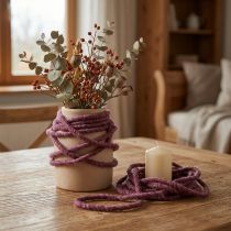 Artikel Wollen vilt decoratieve koord vilt lont draad bessen L7m set 2 stuks