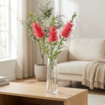 Artikel Kunstbloemen Rood Karmijn Cilinderreinigers 70cm 3st