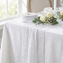 Artikel Kanten lint wit decoratief lint bruiloft doop B48mm L20m