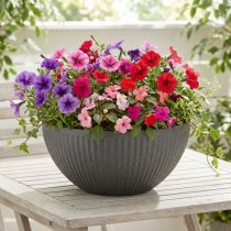 Artikel Plantenbak kunststof antraciet Ø35cm H16,5cm