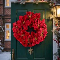 Artikel Kerststerkrans kunstbloemen Kerst Ø40cm