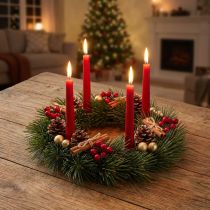 Artikel Mini Adventskrans kunstmatig als echte dennennaalden Ø22cm