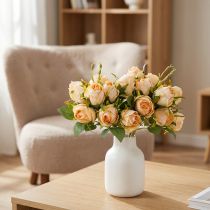 Artikel Kunstbloemenboeket met rozen, realistische decoratie voor de woonkamer, 31 cm, 3 stuks