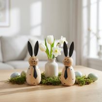 Artikel Decoratief konijn met een eenvoudig ontwerp, perfect als lentedecoratie voor de woonkamer, 12 cm, 2 stuks