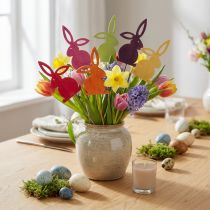 Artikel Paashaas houten bloempluggen Paashaas 30,5cm 18 st