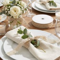 Artikel Kantlint decoratief lint kant beige B18mm 20m