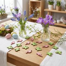 Artikel Mini houten kattenbakdecoratie 2cm pastel assorti 144 st