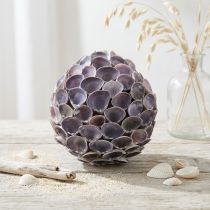 Artikel Schelpbal Maritieme decoratie met schelpen Deco bal violet Ø12cm