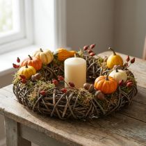 Artikel Gevlochten druivenkrans Ø40cm, natuurlijke decoratieve krans voor tafel &amp; muur, rustiek