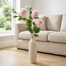 Artikel Zijden bloem pioen kunst lichtroze, wit 135cm