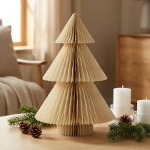 Artikel Papieren kerstboom papieren kerstboom crème goud H30cm