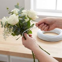 Artikel Aluminiumdraad, 2 mm wit, sieradendraad, 60 m (500 g), knutseldraad voor decoratie en bloemsierkunst