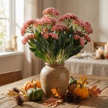 Artikel Kunstvetkip Sedum Muurpeper bloeiend roze 47cm 3st