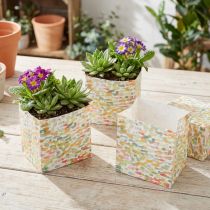 Artikel Cadeauzakje plantenzakje cadeauzakje met patroon 10,5cm 8 st
