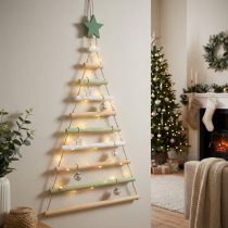 Artikel Hangdecoratie kerstboom ster hout H59cm