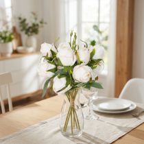 Artikel Kunstbloemenboeket rozen voor stijlvolle tafeldecoratie, 31 cm, 3 stuks