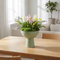 Artikel Schaal met standaard voor planten, decoratieve schaal, 25 cm