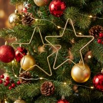 Artikel Kerstdecoratie metalen ster hanger goud Ø15cm 6 st