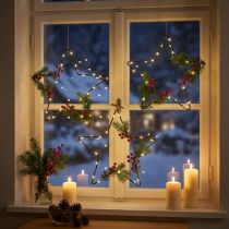 Artikel Kerstdecoratie metalen ster zwarte ster hanger 15cm 6 stuks