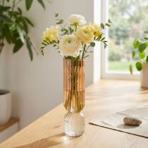 Artikel Glazen Vaas Decoratieve Vaas Bruin Helder Mini Vaas Ø5cm H18cm