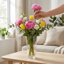 Artikel Glazen vaas conische bloemenvaas transparant Ø10cm H20cm