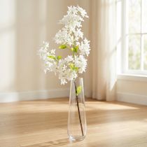 Artikel Kunstmatige lila tak witte bloemen L95cm