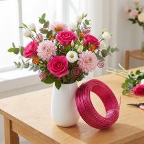 Artikel Aluminiumdraad Ø2mm Roze 60m 500g Sieradendraad Hobbydraad Decoratie
