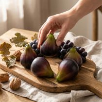 Artikel VIANA Decoratieve Vijgenset 8cm 6-delig - Kunstfruit voor Tafeldecoratie &amp; Feest