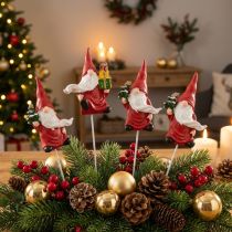 Artikel Kerstkabouter decoratieve plugkabouter Kerstman 7cm 4 st