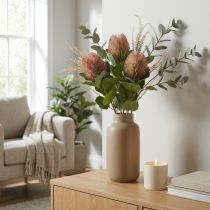 Artikel Kunstbanksia Proteaceae Wit-Paars L58cm H6cm 3st