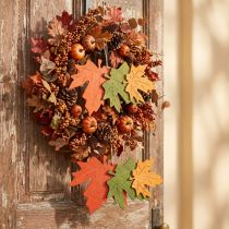 Artikel Herfst deco hanger hout bladeren esdoornblad 22cm 4st