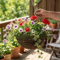 Artikel Hangmand bruin hangmand plantenmand ranken mos Ø31cm