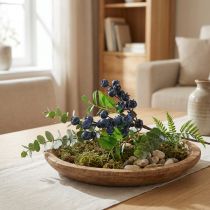 Artikel Decoratieve tak blauwe bessen kunstmatige bessen tak decoratie 32cm