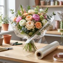 Artikel Bloemen decoratie folie Bloemen folie 75cm x 200m