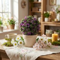 Artikel Mini decoratieve bal paars met kunstbloemen Ø10cm 1 st